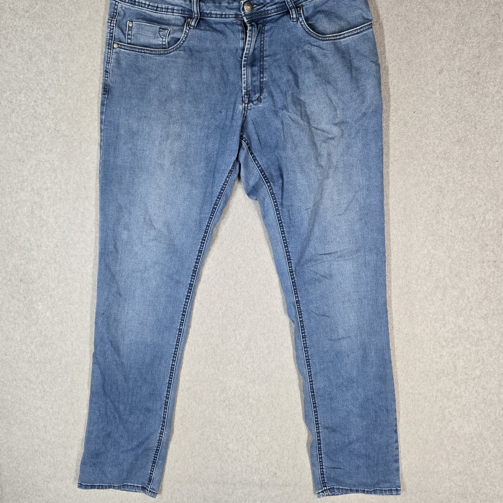 Buffalo David Bitton Men Jeans 36X34 Blue Denim Axel Slim Stretch 33" Inseam